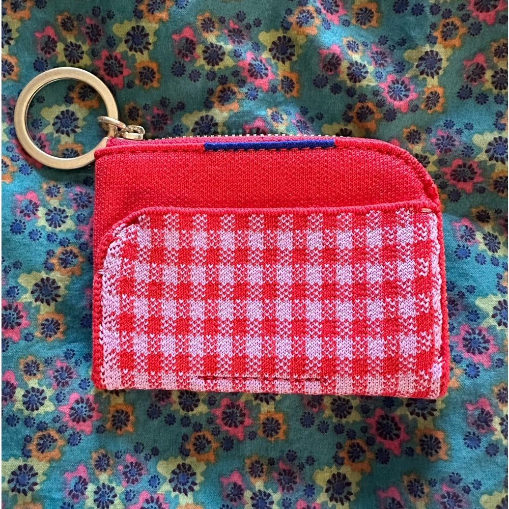 {Rothy’s} EEUC Keychain Wallet Gingham Poppy